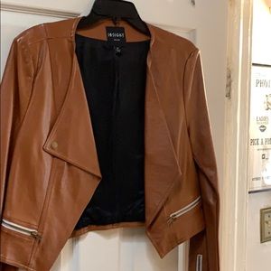 Faux Brown Leather Jacket